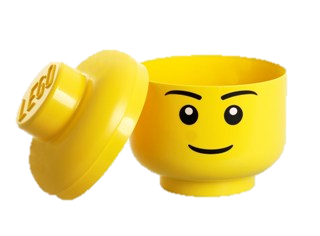 Boy Minifig Head Storage Container, Small